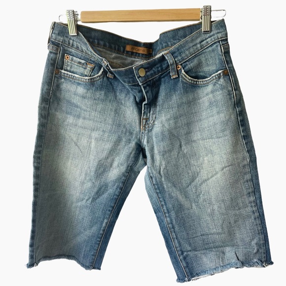 Arden B Distressed Frayed Hem Jean Shorts - Size 10